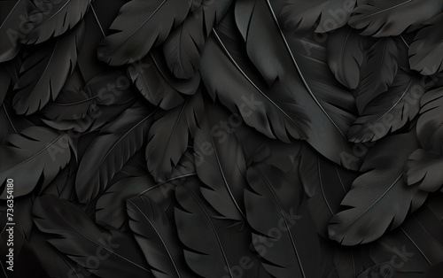 black feathers background © Saad