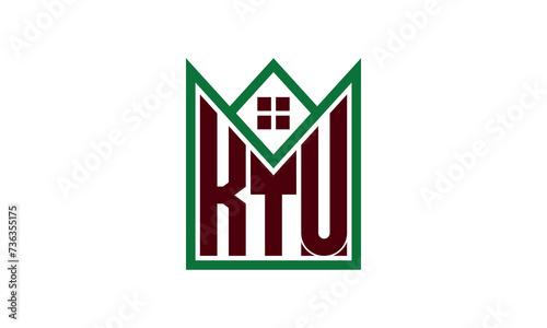 KTU initial letter real estate builders logo design vector. construction ,housing, home marker, property, building, apartment, flat, compartment, business, corporate, house rent, rental, commercial photo