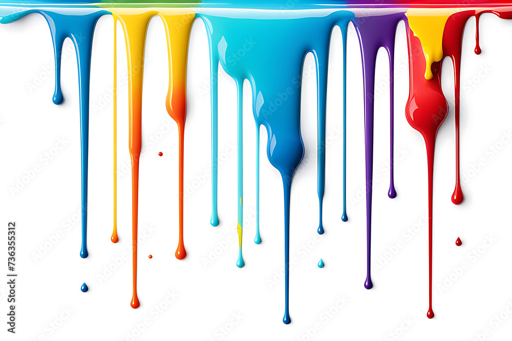rainbow paint splashes