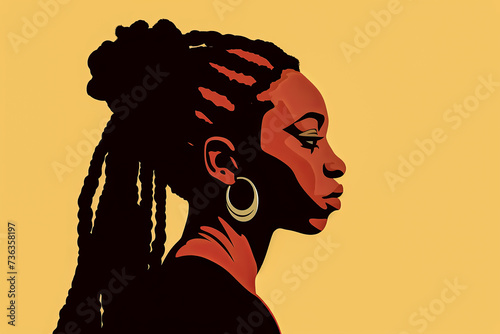 Engage with a vibrant cartoon girl sporting dreadlocks