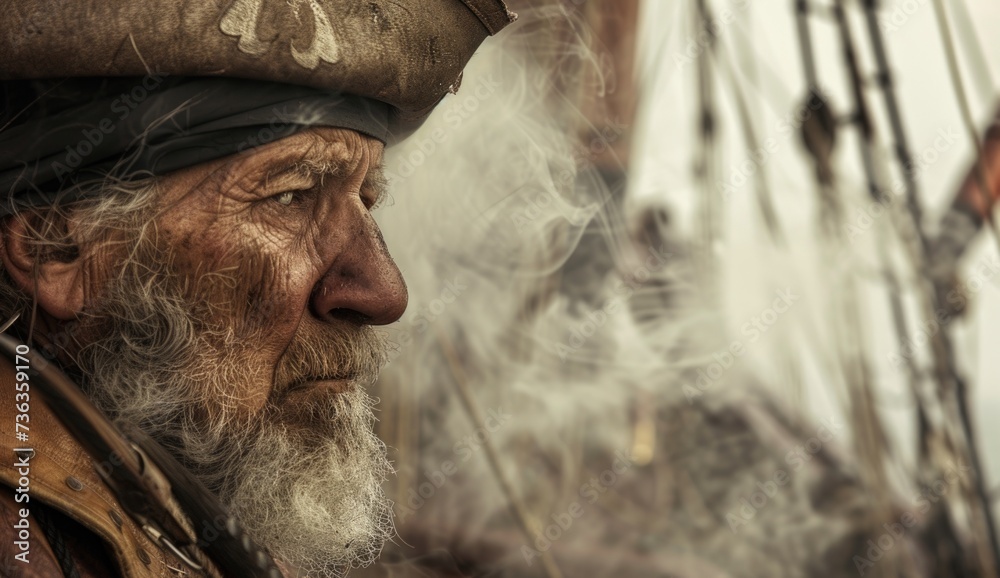 High seas adventure a daring pirate, captivating piracy, treasure hunt