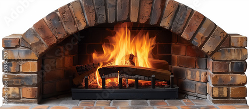 wood burning stove on with background