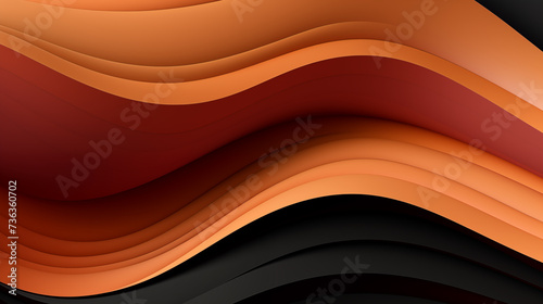 Abstract background of 3d wavy and rhythmic linear patterns shaped canvas