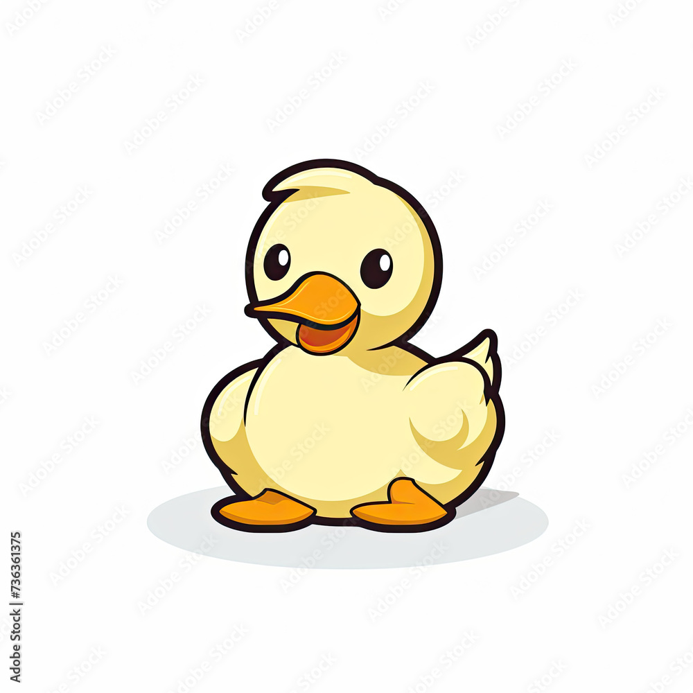 Duck cartoon vector icon flat logo illustration. animal nature icon concept isolated premium vector Duck cartoon vector icon flat logo illustration. animal nature icon concept isolated premium vector