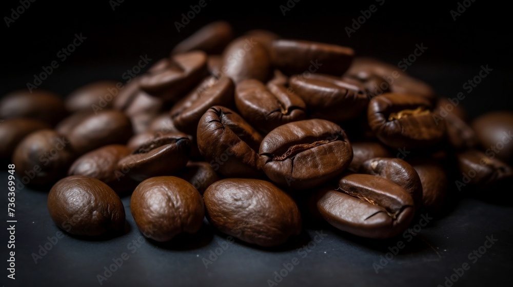 Dark Brown Coffee Beans on Black Surface
Dark Brown Coffee Beans on Black Surface
