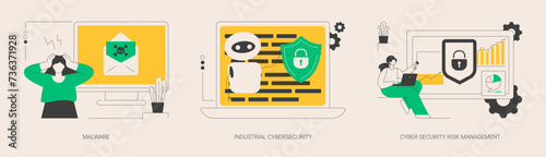 Antivirus security and protection abstract concept vector illustrations. photo