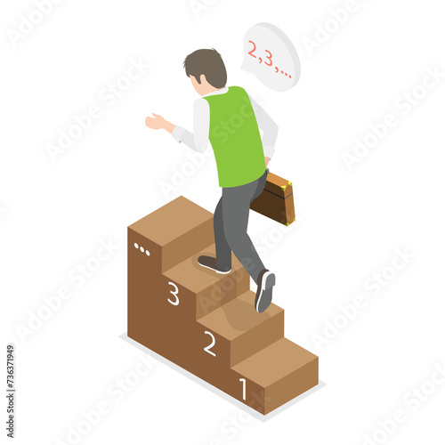 3D Isometric Flat  Illustration of OCD. Item 5