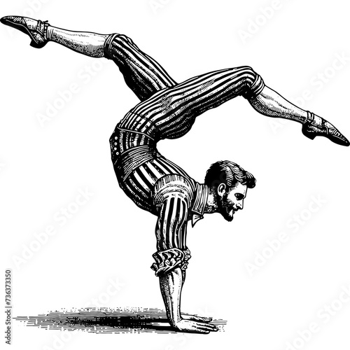 Vintage Acrobat Or Athlete 