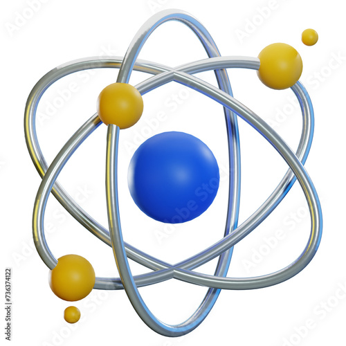 Obraz na płótnie molecule atom 3d illustration