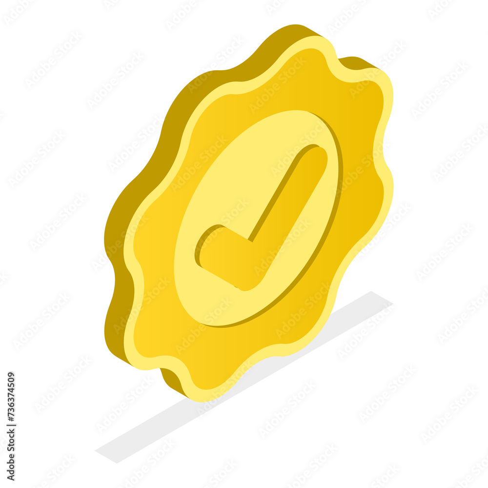 3D Isometric Flat Set of Approved Checkmarks. Item 1 3D Isometric Flat Set of Approved Checkmarks. Item 1