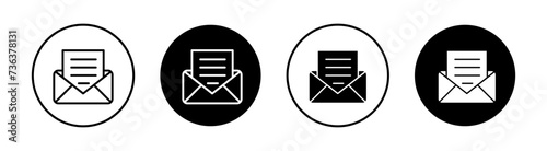 Message vector line icon illustration.