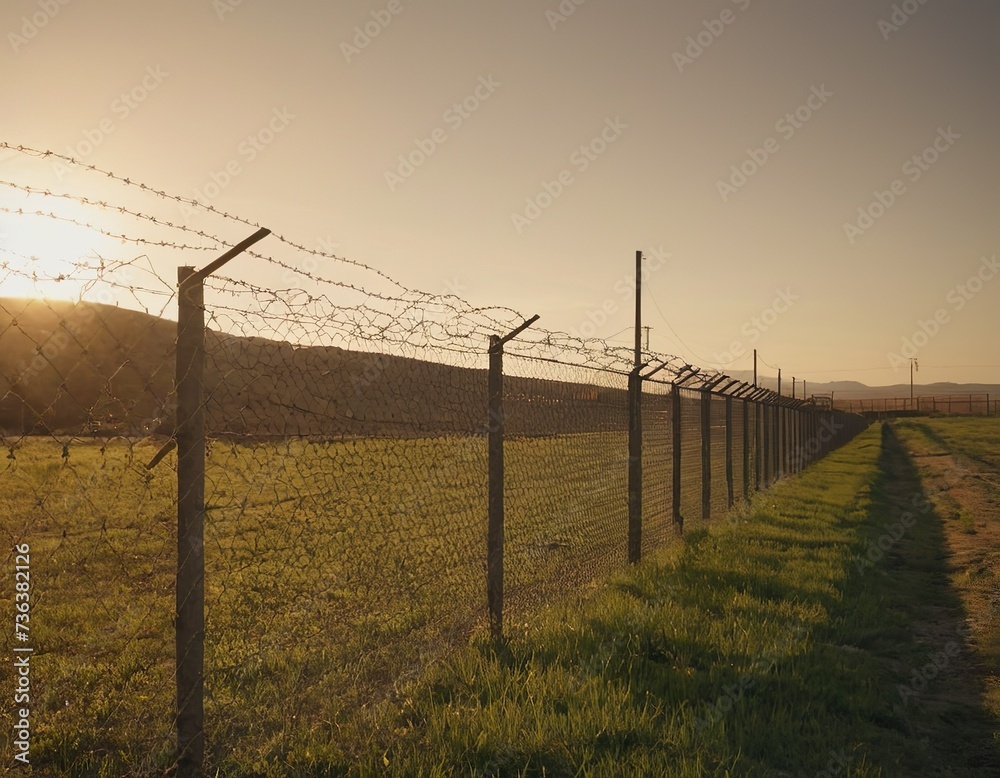 Controversial ethics surrounding barbed wire fences in correctional facilities.