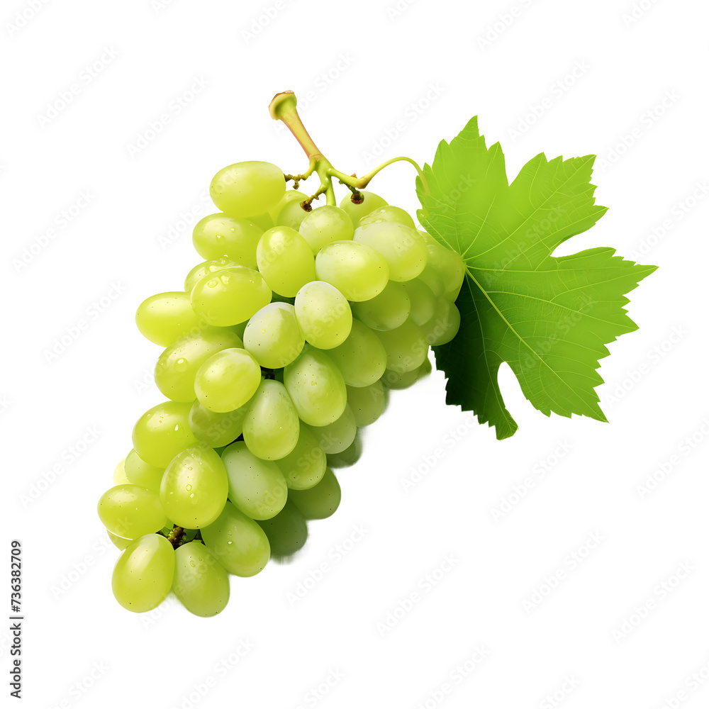 Green grapes with leaf soft smooth lighting Green grapes with leaf soft smooth lighting