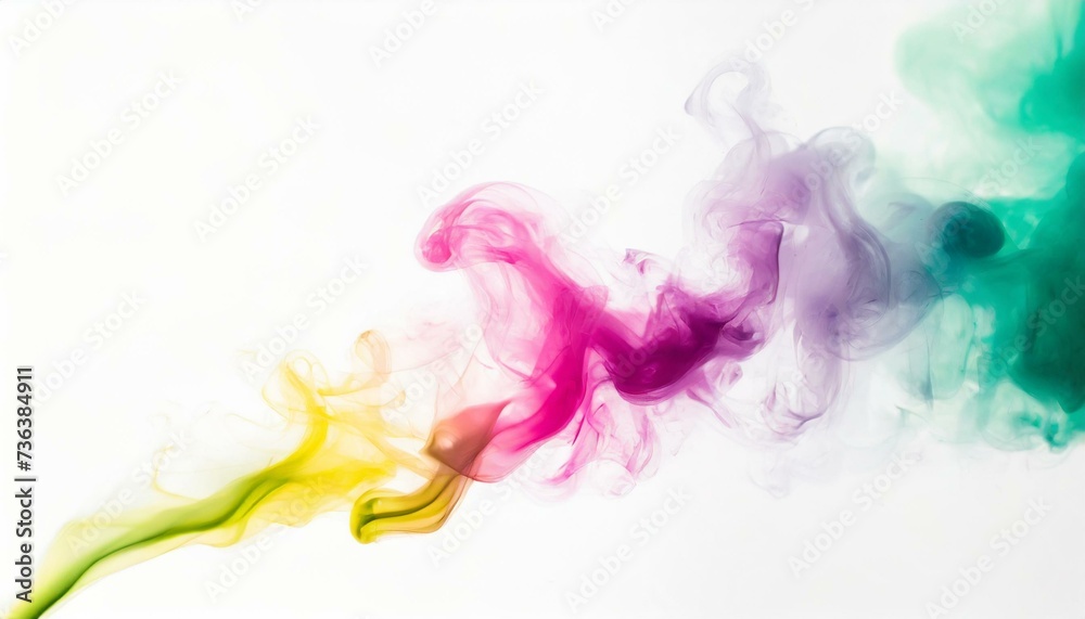 colorful smoke on white colorful smoke on white