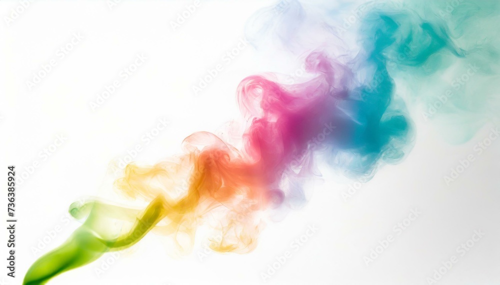 Fototapeta premium colorful smoke on white
