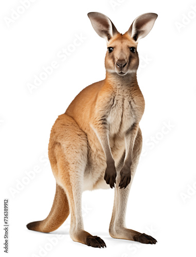 Portrait of a kangaroo, isolated on transparent background