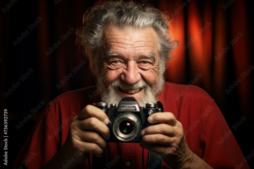 Elderly Photo of pleased senior man. Looking camera picture person. Generate Ai Elderly Photo of pleased senior man. Looking camera picture person. Generate Ai