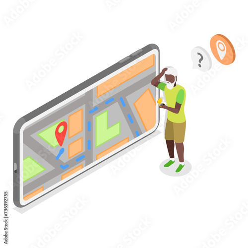 3D Isometric Flat Vector Illustration of Dementia, Memory Loss. Item 6