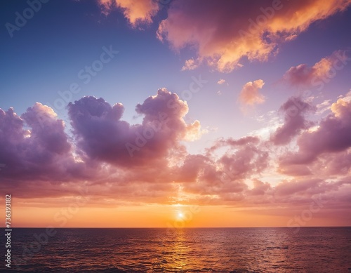 great sunset over the ocean. © IKARTS