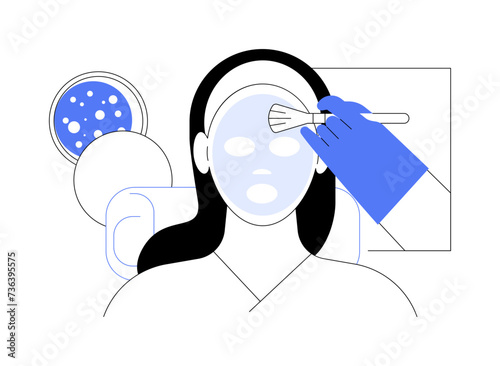 Face mask isolated cartoon vector illustrations.