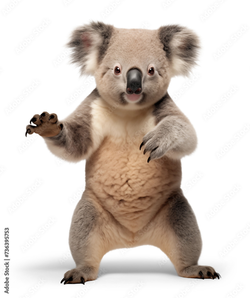 Obraz premium Dancing koala on isolated background