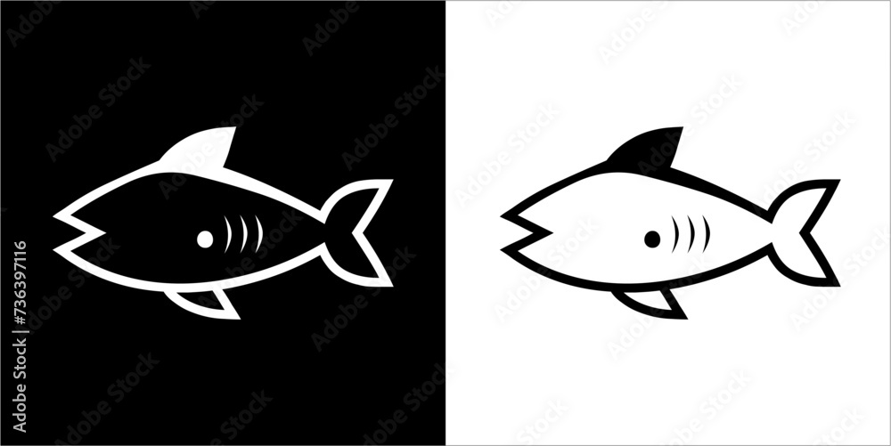 Illustration vector graphics of fish icon Illustration vector graphics of fish icon