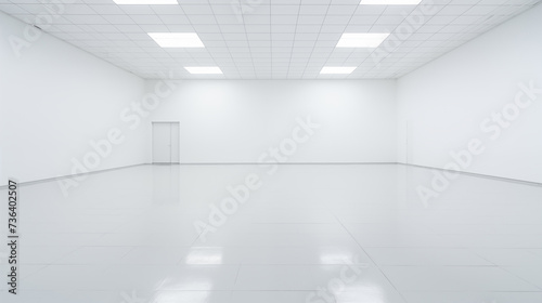 Empty White Room  White Room Background.