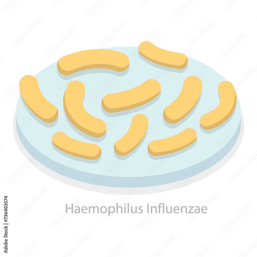 3D Isometric Flat Vector Illustration of Upper Respiratory Tract Infection, Types of Viruses. Item 5 3D Isometric Flat Vector Illustration of Upper Respiratory Tract Infection, Types of Viruses. Item 5