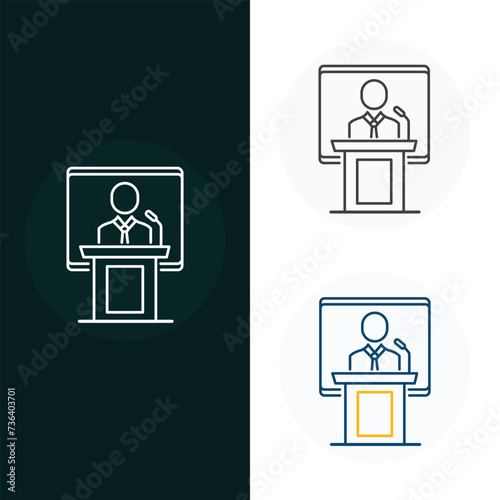 Speech Oratorical Talk Vector Icon Design