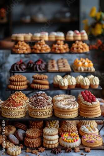 Various of Biscuit Cakes at the Bakery