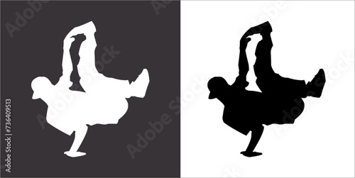 Illustration vector graphics of breakdance icon