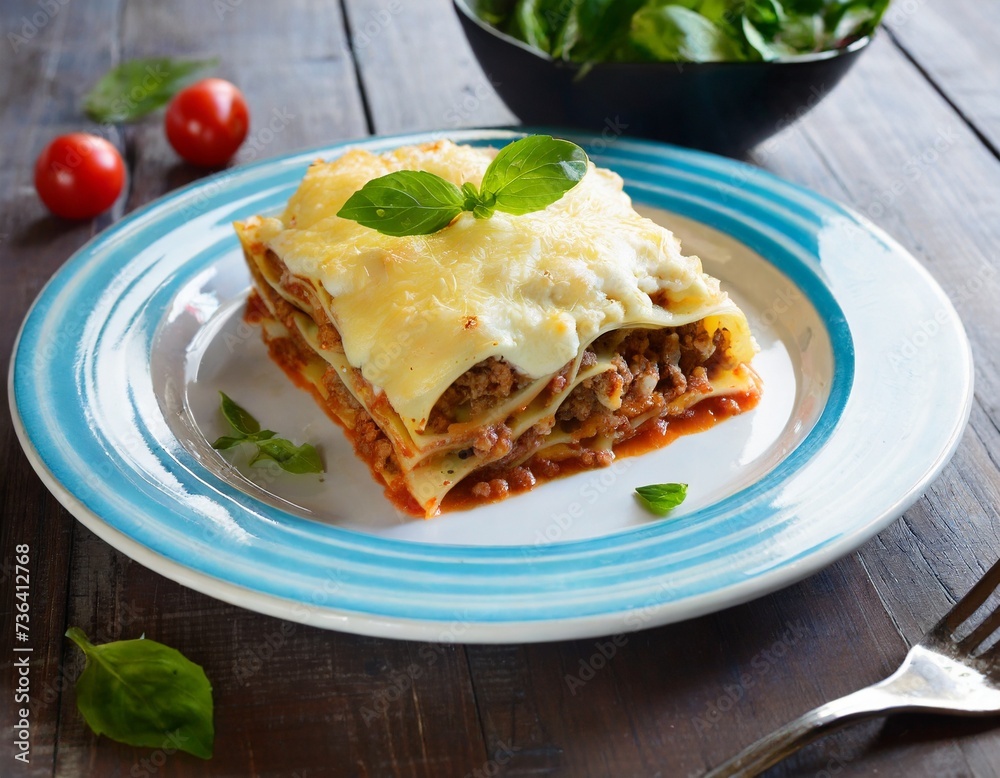 Lasagne mit Hackfleisch und Käse überbacken Lasagne mit Hackfleisch und Käse überbacken