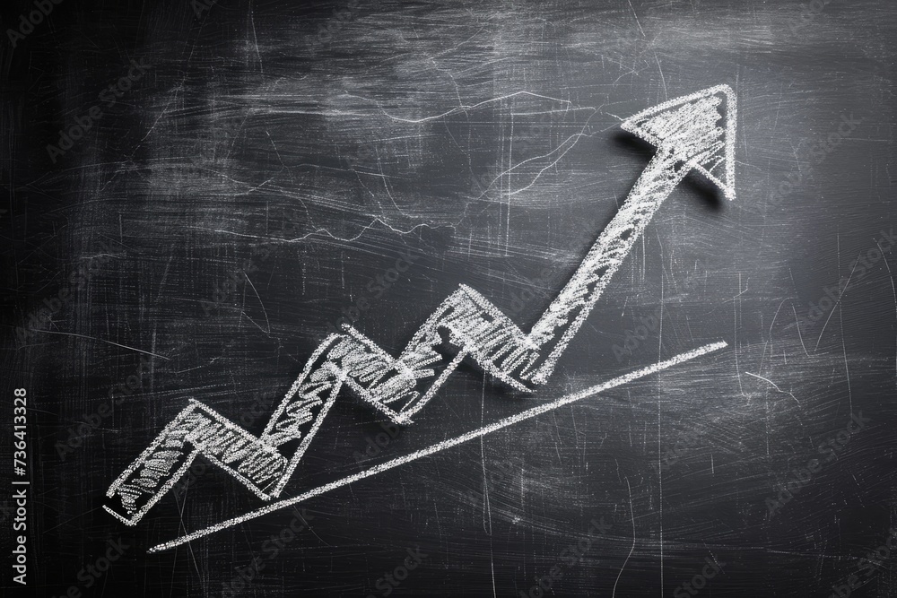 A detailed chalk drawing of a graph, showcasing the relationship
