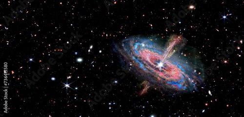 Fototapeta Naklejka Na Ścianę i Meble -  quasar in a star field