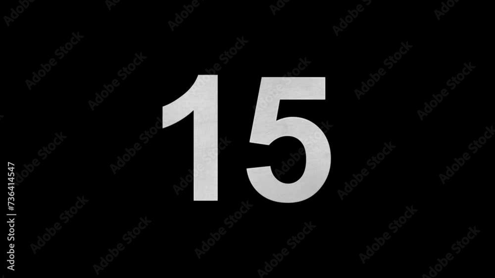Number 15 in blue fire with alpha channel, number fifteen Number 15 in blue fire with alpha channel, number fifteen
