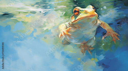Abstract frog art background