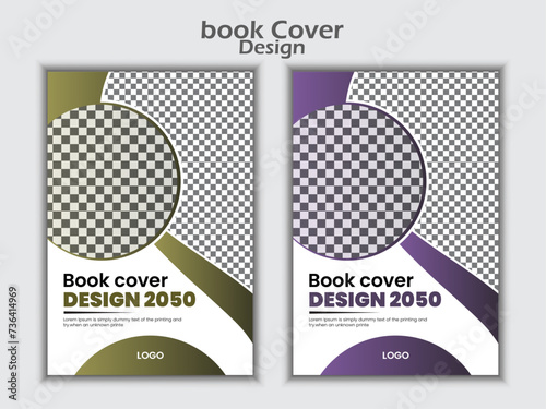 Creative geometric corporate  book cover presentation set.