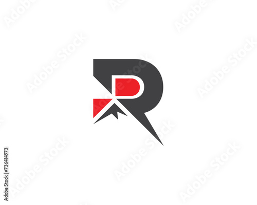 R letter creative logo design.
