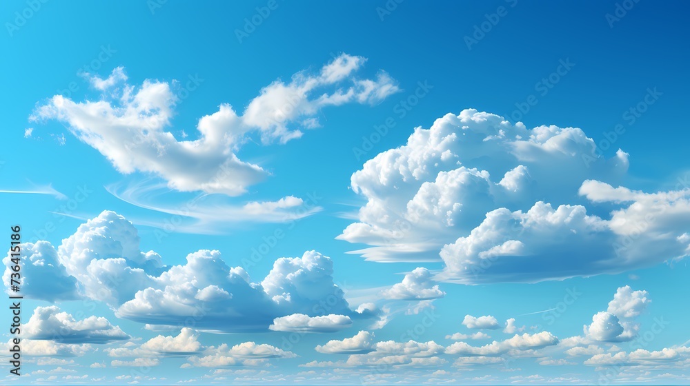 A tranquil blue solid color background resembling a clear sky on a sunny day