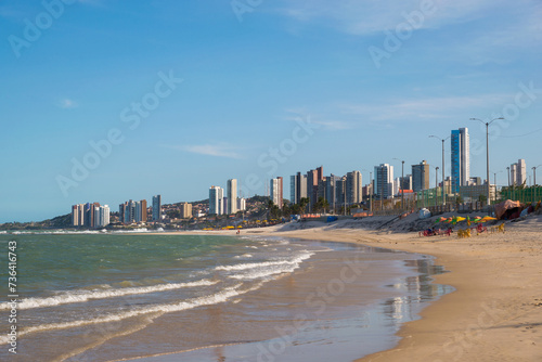 Empty Middle Beach in Natal City, Brazil