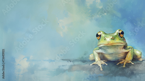 Abstract frog art background photo