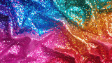 fabric material with rainbow sequins, embroidered sequins - background wallpaper festive