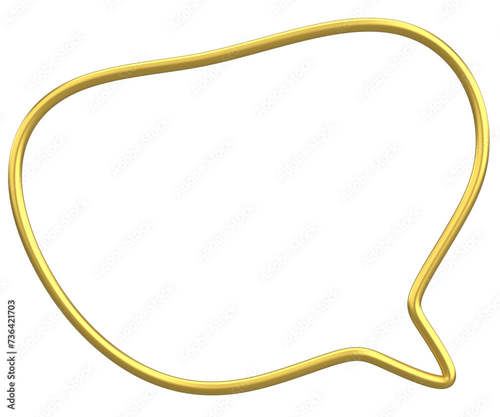 Speech Bubble. Text Box. 3D Illustration. Speech Bubble. Text Box. 3D Illustration.