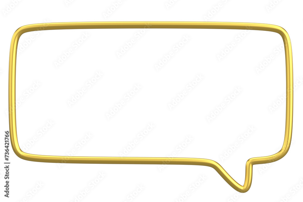 Speech Bubble. Text Box. 3D Illustration. Speech Bubble. Text Box. 3D Illustration.