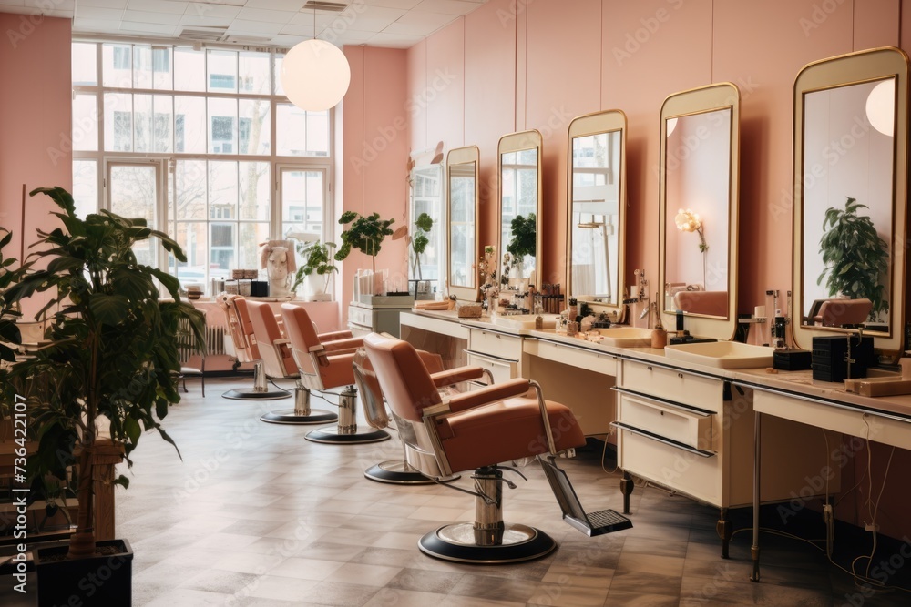 Interior of a empty beauty salon
