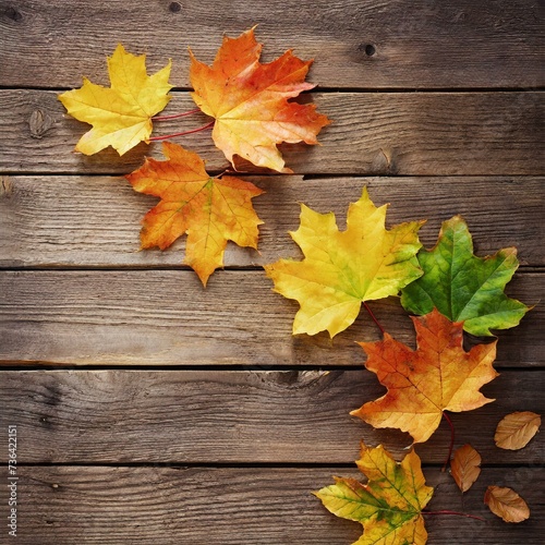 Wooden autumn background