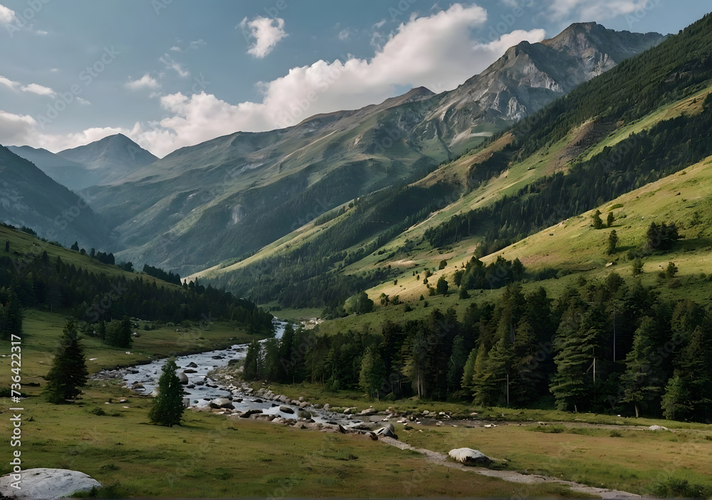 scenic mountain landscape shot
