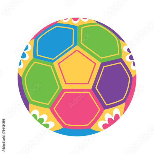 Isolated olored soccer ball icon Vector illustration