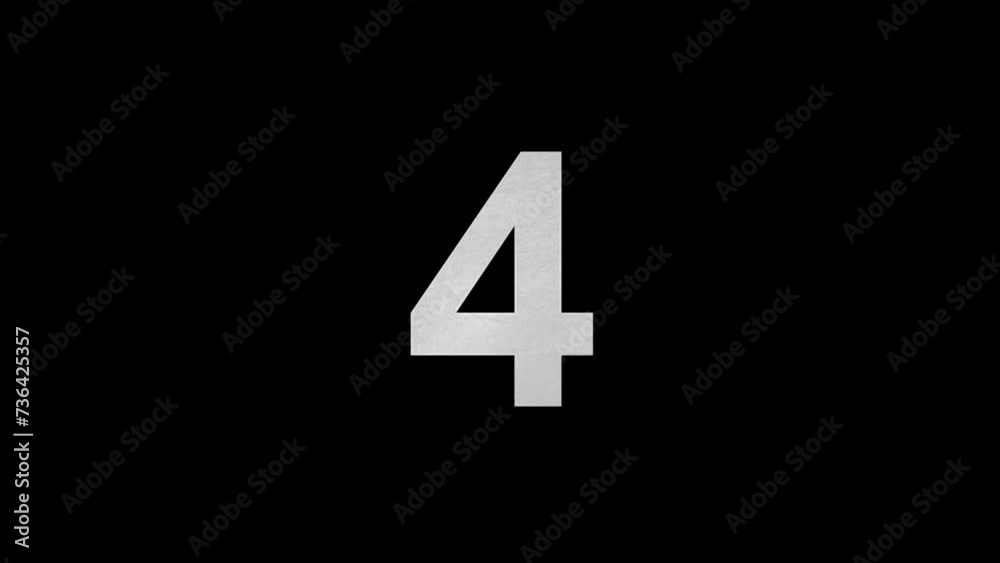 Number 4 in blue fire with alpha channel, number four Number 4 in blue fire with alpha channel, number four