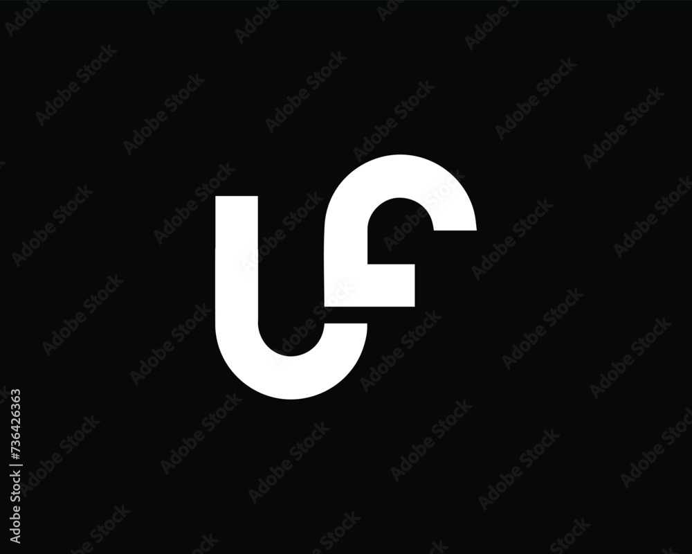 Minimalist Letter UF Logo Design | UF Icon Minimalist Letter UF Logo Design | UF Icon